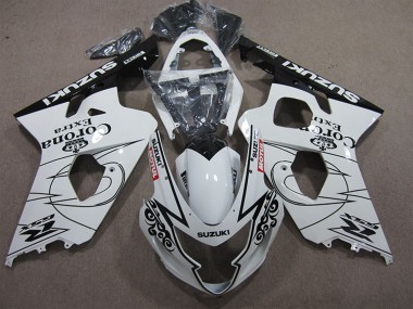 2004-2005 Suzuki GSXR 600 Motorcycle Fairings - White Black Corona Extra Motul UK