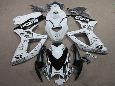 2006-2007 Suzuki GSXR 600 Motorcycle Fairings - White Black Corona Extra UK