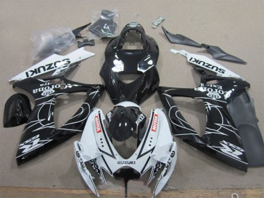 2006-2007 Suzuki GSXR 600 Motorcycle Fairings - White Black Corona Extra Motul UK