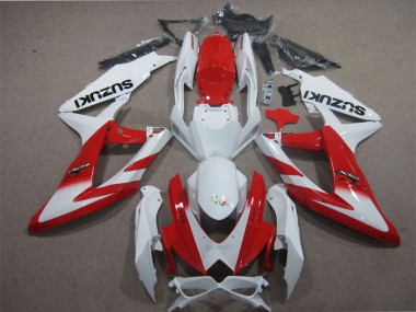 2008-2010 Suzuki GSXR 600 Motorcycle Fairings - White Red UK