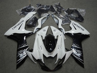 2011-2024 Suzuki GSXR 600 Motorcycle Fairings - White Glossy Black UK