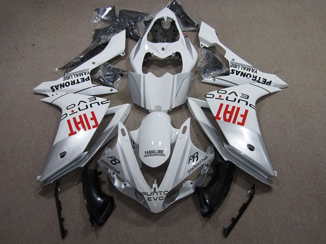 2009-2011 Yamaha YZF R1 Motorcycle Fairings - White Silver Red Fiat UK