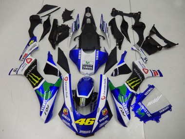 2015-2019 Yamaha YZF R1 Motorcycle Fairings - White Blue Black Green ENEOS MoviStar Monster 46 UK