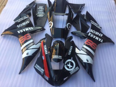 Black White 02-03 YZF R1 Motorcycle Fairings