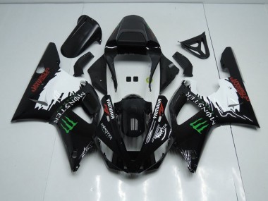 Black White Monster 00-01 YZF R1 Motorcycle Fairings