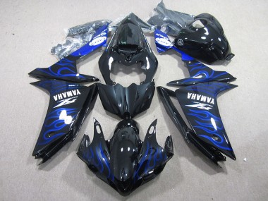 Black with Blue Flame 07-08 YZF R1 Motorcycle Fairings