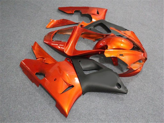 Orange Black 00-01 YZF R1 Motorcycle Fairings Orange Black 00-01 YZF R1 Motorcycle Fairings