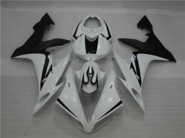 White Black Flame 04-06 YZF R1 Motorcycle Fairings